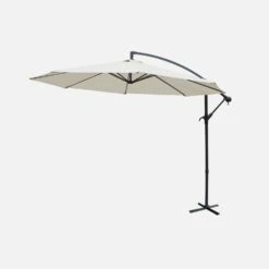 Parasol Déporté Rond Ø300cm Couleur : Ecru