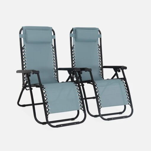 Fauteuil Relax Pliable Multi Positions Textilène (lot De 2) Couleur : Émeraude -Meubles Boutique campchrx2em bf353bf17ff80ee93dbb32fd9c819b98