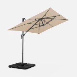 Parasol Déporté Rectangulaire 2x3m Couleur : Beige -Meubles Boutique cdukd2x3bg 2181549bda6be66619585b8980ad5313