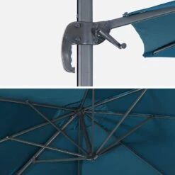 Parasol Déporté Rond Ø 350cm Couleur : Bleu Canard -Meubles Boutique cdukd350bd 2802504bcd6d83ecc8caeec8db397af5
