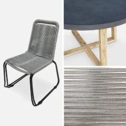 Table De Jardin Fibre De Ciment, 4 Chaises Couleur : Gris / Gris Clair -Meubles Boutique cem120c4rplgy dd8ba1992cdb8708d30af2a6aef6be78