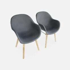 Fauteuil Scandinave Acacia (lot De 2) Couleur : Gris -Meubles Boutique cemarmgyx2 3868557faf9fe5f3afc0c23b8bfcfb6b