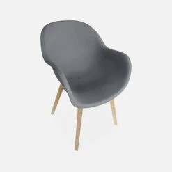 Fauteuil Scandinave Acacia (lot De 2) Couleur : Gris -Meubles Boutique cemarmgyx2 57b6bbdd45f0213604651bb9cb7ae627