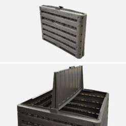 Composteur De Jardin Noir, Plastique Recyclé, Double Ouverture, Modulable, 400L 5 Composteur De Jardin Noir, Plastique Recyclé, Double Ouverture, Modulable, 400L -Meubles Boutique compwd400lbk ca0e9a653f660730d6de4eea26bc4111