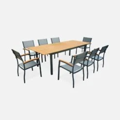Table De Jardin Extensible Bois Et Aluminium 8 à 10 Places -Meubles Boutique ecxts250tblat c6df5f7c9be510924f2aea7c53764e3c