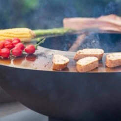 Braséro Barbecue Ø80cm, Planche De Cuisson, Stockage Bois Et Housse -Meubles Boutique fpbbq80kdbk 2c66a32011648ed93608811340cc631e