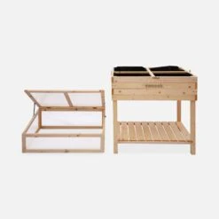 Carré Potager Sur Pieds En Bois Et Serre 80x60x109cm 9 Carré Potager Sur Pieds En Bois Et Serre 80x60x109cm -Meubles Boutique ghmini109 517f12fc56846561b0ed1aaa22312737