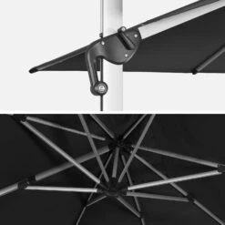 Parasol Déporté Rectangulaire 3x4m Couleur : Anthracite -Meubles Boutique hdu3x4dkgy 8195bf4e647b2753e7ec37b6a0f12be8