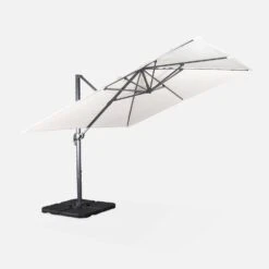 Parasol Déporté Carré 3x3m Couleur : Ecru -Meubles Boutique hukd3x3ecru 71d4fd8c09ef38c6c1ee061061c44631
