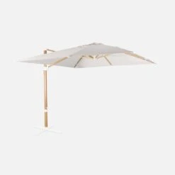 Parasol Déporté Carré 3x3m, Mât Effet Bois Couleur : Ecru -Meubles Boutique hukd3x3wdecru 62c4d2a518dedb8a3e2dc4e4f43bcfb3