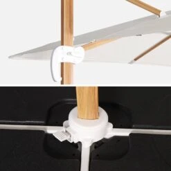 Parasol Déporté Carré 3x3m, Mât Effet Bois Couleur : Ecru -Meubles Boutique hukd3x3wdecru ffdf26bcf9b2cc822baa320c904bbede