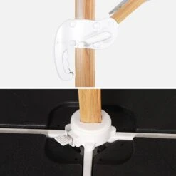 Parasol Déporté Rectangulaire 3x4m, Mât Effet Bois + Dalles à Lester 50x50cm Couleur : Ecru 11 Parasol Déporté Rectangulaire 3x4m, Mât Effet Bois + Dalles à Lester 50x50cm Couleur : Ecru -Meubles Boutique hukd3x4basewdec cf90cac71ea11a784e86c7f985350127