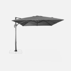 Parasol Déporté Rectangulaire 3x4m Couleur : Gris -Meubles Boutique hukd3x4gy b3d16cd340738b535964cd9ec6a9a973