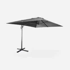 Parasol Déporté Rectangulaire 3x4m Couleur : Gris -Meubles Boutique hukd3x4gy b511e72d919ac8d5ceac371d6f5367df