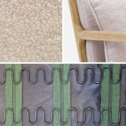 Banquette 2 Places + Fauteuil En Bois Et Tissu Bouclette -Meubles Boutique iacsca1n2boucl 07515ff5fef826962380f227651eaa05