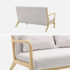 Banquette Scandinave 2 Places En Bois Et Tissu Bouclette -Meubles Boutique iacsca2boucl 94d0f26ce58b0c68a44cad2dafcd7a16