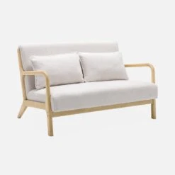 Banquette Scandinave 2 Places En Bois Et Tissu Bouclette -Meubles Boutique iacsca2boucl e6622df49b09350d70ac546c39124e51