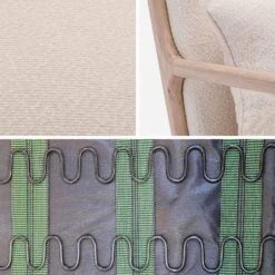 Fauteuil Scandinave En Bois Et Tissu Bouclette Texturée -Meubles Boutique iacscachbc 7f84a7dd977e24d583bbdae0398a170d