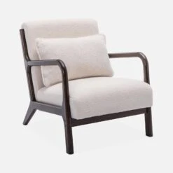 Fauteuil Scandinave Bouclette Et Bois D'hévéa Teinté Wengé -Meubles Boutique iacscadwlboucl 9cd82303ca9513fb82b227165d38792f