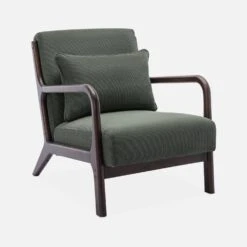 Fauteuil Scandinave Velours Côtelé Et Bois D'hévéa Wengé -Meubles Boutique iacscadwlcrgre 8f3c972bee667d8cc12c45c0b3014ed8
