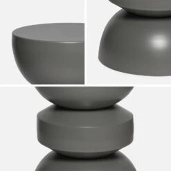 Table D'appoint, Bout De Canapé, Table De Chevet En Métal, Ø32 X H 44,5cm Couleur : Gris Foncé -Meubles Boutique iassastbl32gre 569a3640126700758f9d656321754aa7