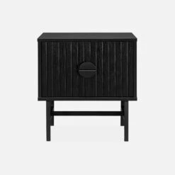 Table De Chevet Effet Bois Rainuré Noir -Meubles Boutique ibazbedside 54c8d7ac8edd67c9c7767c54c8385752