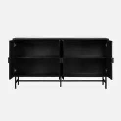 Buffet Effet Bois Rainuré Noir 4 Portes 157,5 Cm 12 Buffet Effet Bois Rainuré Noir 4 Portes 157,5 Cm -Meubles Boutique ibazbuffet 57401bd311b681821cafd2aab7d9596a