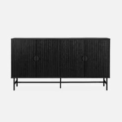 Buffet Effet Bois Rainuré Noir 4 Portes 157,5 Cm 11 Buffet Effet Bois Rainuré Noir 4 Portes 157,5 Cm -Meubles Boutique ibazbuffet 8f07fe36761dec798addc417668367fa