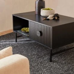 Table Basse Effet Bois Rainuré Noir -Meubles Boutique ibazcoftable 0263ab3be5e7908c4d133a2c41643d3c