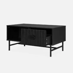 Table Basse Effet Bois Rainuré Noir -Meubles Boutique ibazcoftable 8f956942ace3f32a1836fe56abe9790f