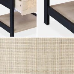 Table De Chevet Scandinave Effet Bois Et Cannage (lot De 2) -Meubles Boutique ibcanbesidex2 48a6fe95cab3713ccd491c3ec56cb0bd