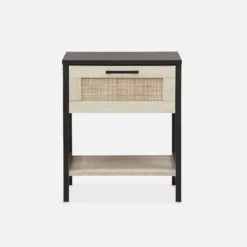 Table De Chevet Scandinave Effet Bois Et Cannage (lot De 2) -Meubles Boutique ibcanbesidex2 bc36d050d9321ab90ac43a4e88bf3ba3