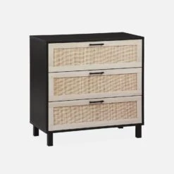 Commode Scandinave Bois Et Cannage 3 Tiroirs 8 Commode Scandinave Bois Et Cannage 3 Tiroirs -Meubles Boutique ibcanchest3d 152a31d31b07f145f73e0c24d0f99f30