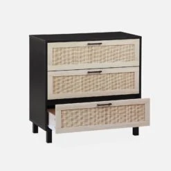 Commode Scandinave Bois Et Cannage 3 Tiroirs 10 Commode Scandinave Bois Et Cannage 3 Tiroirs -Meubles Boutique ibcanchest3d 5a01ca3299e4c485820988bfe3c527a8