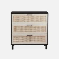 Commode Scandinave Bois Et Cannage 3 Tiroirs 9 Commode Scandinave Bois Et Cannage 3 Tiroirs -Meubles Boutique ibcanchest3d d30a003ebf861811b6363b7cc818a77d
