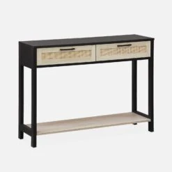 Console Scandinave Effet Bois Et Cannage -Meubles Boutique ibcanconsole 2be4809812dd746724af24e1e262f4e9