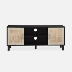 Meuble TV Scandinave Bois Et Cannage 115 Cm -Meubles Boutique ibcantvstand b7260569db7b30ea7353cfe46d7958bc
