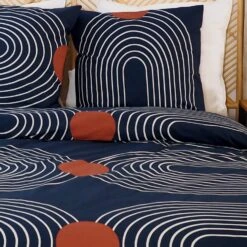 Parure De Lit 2 Places Imprimé Courbes Oblongues En Coton Adouci -Meubles Boutique ibedpca240cur 8bbd1ee9770edd0d16e9bcefaba8b61d