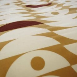 Parure De Lit Réversible 2 Places Imprimé Demi-lunes En Coton Adouci -Meubles Boutique ibedpca260aur a25b7635cca47df0434ada41c8d9bef6