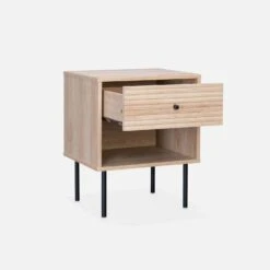 Table De Chevet Effet Bois Rainuré -Meubles Boutique ibragbedside 4972721885af8a2d5f05e3ed9c3670ba