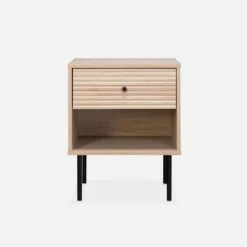 Table De Chevet Effet Bois Rainuré -Meubles Boutique ibragbedside a86bd2deb5a2cb2667a7d907dc548560