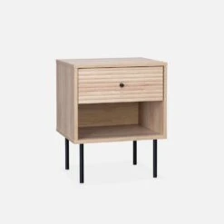Table De Chevet Effet Bois Rainuré -Meubles Boutique ibragbedside f2deae10601c0e23dcc7e934f2f3e4a3