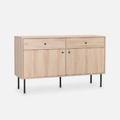 Buffet De Rangement Bois Rainuré 120 Cm -Meubles Boutique ibragbuffet 152edcb3afaf8e1d83bec384302c3be4
