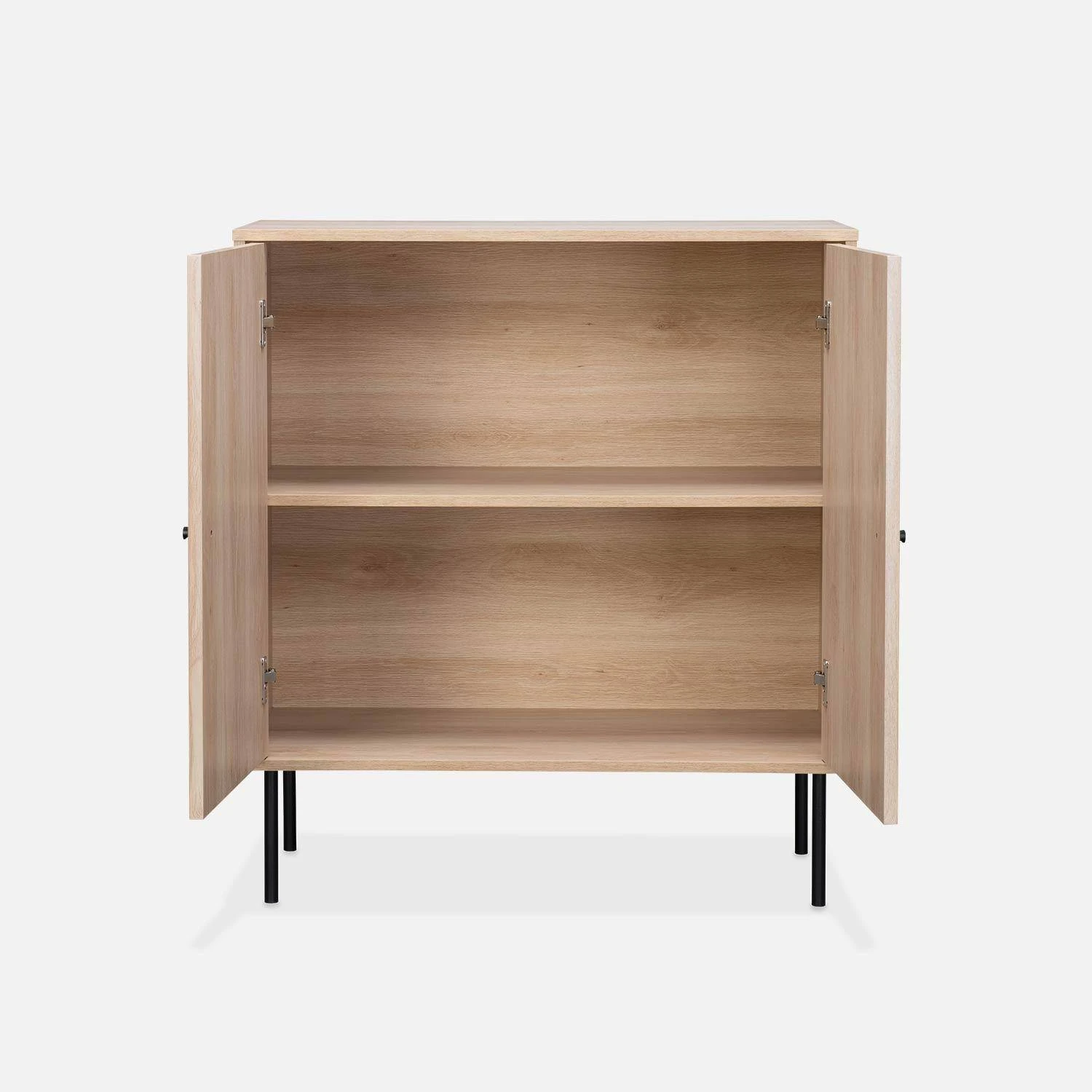 Buffet Effet Bois Rainuré 2 Portes 83,5 Cm 6 Buffet Effet Bois Rainuré 2 Portes 83,5 Cm – Image 6