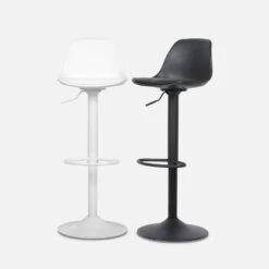 Tabouret Bar Réglables 61,5/83,5cm Simili Cuir (lot De 2) Couleur : Noir -Meubles Boutique ibsajfullbk 34bc3576772b9593ba95cd2689a7ff1a