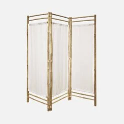 Paravent Pliable Bambou Et Toile Blanche 8 Paravent Pliable Bambou Et Toile Blanche -Meubles Boutique ibscre135natwh 4d43cf563ca5a057e5083bd5a608d0de