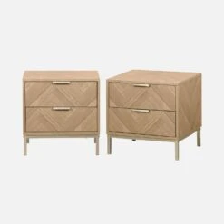 Table De Chevet Effet Bois Décor Chevrons (lot De 2) -Meubles Boutique ibudbesidex2 3f40fe207cdce83eb221a5b0e0d03e36