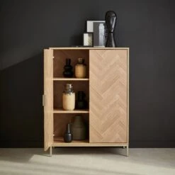 Vaisselier Effet Bois Décor Chevrons 2 Portes -Meubles Boutique ibudcabinet 7f5ca050bf4ea37d7917be58350cb60c