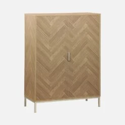 Vaisselier Effet Bois Décor Chevrons 2 Portes -Meubles Boutique ibudcabinet a184b0e1410293244921a1d01511bea7