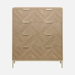 Commode De Rangement Décor Chevrons 4 Tiroirs -Meubles Boutique ibudchest4d 7f85ce0a86cbe4e0127d01dd491722d5